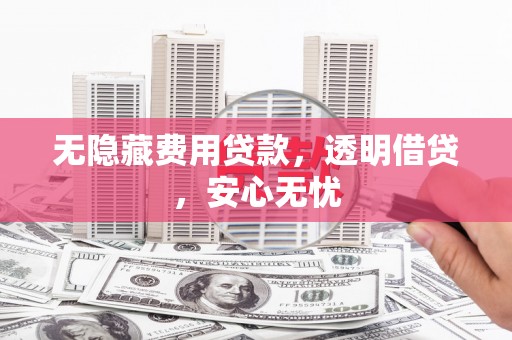 隆阳无隐藏费用贷款，透明借贷，安心无忧