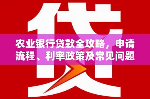 隆阳农业银行贷款全攻略，申请流程、利率政策及常见问题解析