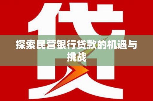 隆阳探索民营银行贷款的机遇与挑战