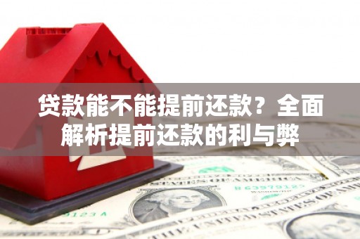 隆阳贷款能不能提前还款？全面解析提前还款的利与弊