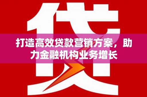 隆阳打造高效贷款营销方案，助力金融机构业务增长