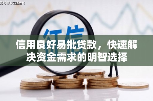 隆阳信用良好易批贷款，快速解决资金需求的明智选择