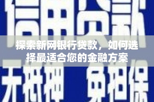 隆阳探索新网银行贷款，如何选择最适合您的金融方案