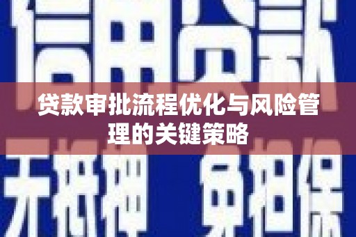 隆阳贷款审批流程优化与风险管理的关键策略