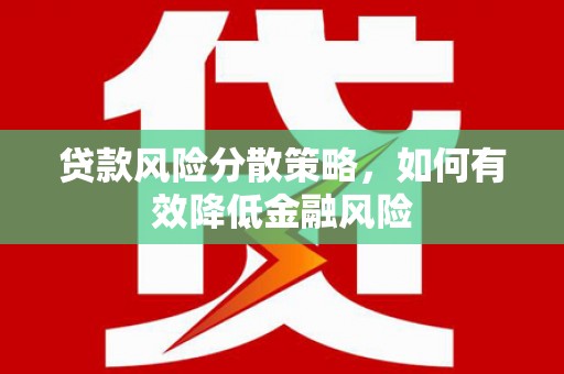 隆阳贷款风险分散策略，如何有效降低金融风险