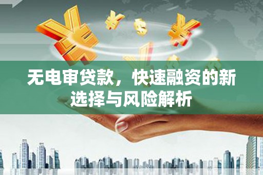 隆阳无电审贷款，快速融资的新选择与风险解析