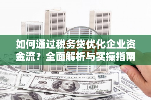 隆阳如何通过税务贷优化企业资金流？全面解析与实操指南