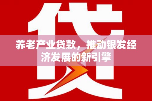 隆阳养老产业贷款，推动银发经济发展的新引擎
