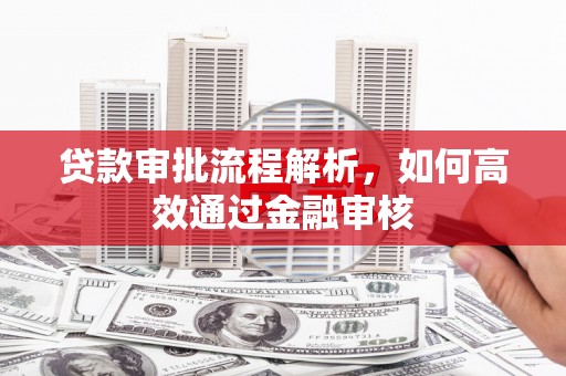 隆阳贷款审批流程解析，如何高效通过金融审核