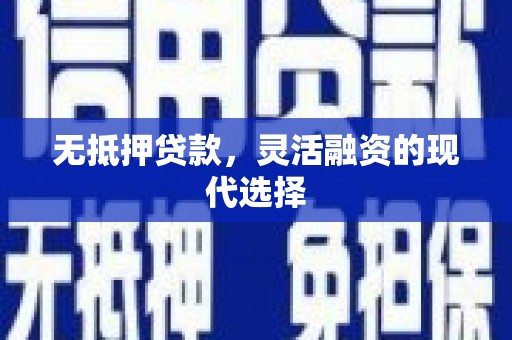 隆阳无抵押贷款，灵活融资的现代选择