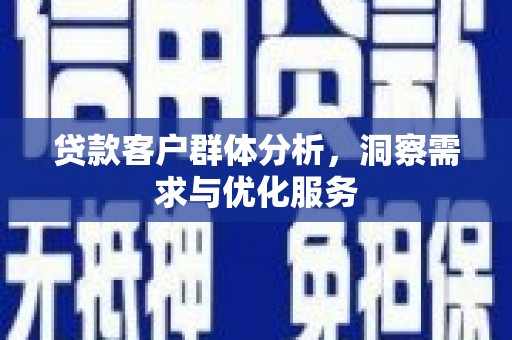 隆阳贷款客户群体分析，洞察需求与优化服务